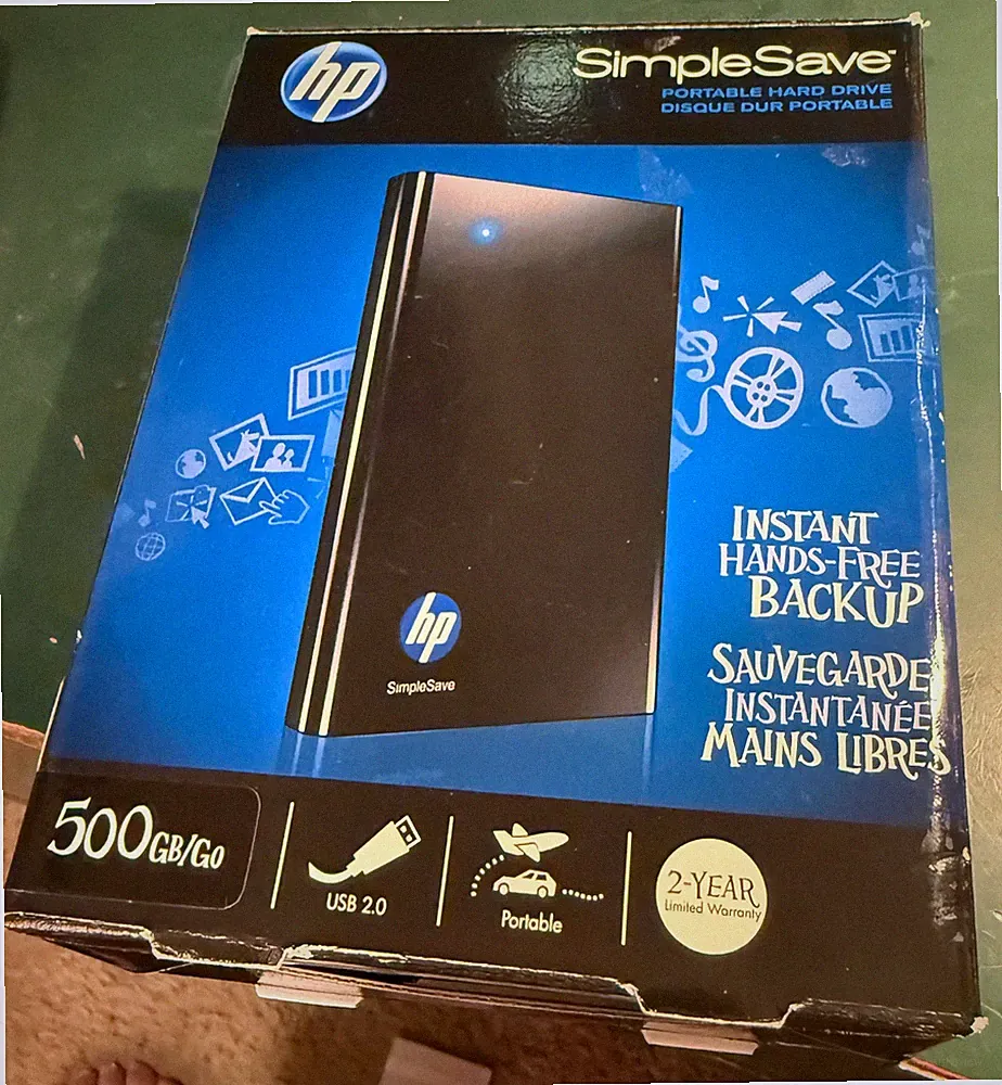 HP SimpleSave SD500A Black 500GB USB 2.0 Portable 2.5-inch External Hard Drives